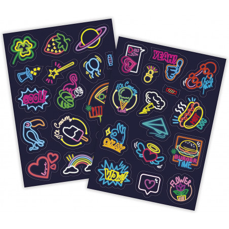 18699 - Idea-Neon, Stickers Fluorescenti, attaccastacca
