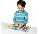 Melissa & Doug - Tavola in legno con serrature e catenacci