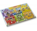 Melissa & Doug - Tavola in legno con serrature e catenacci