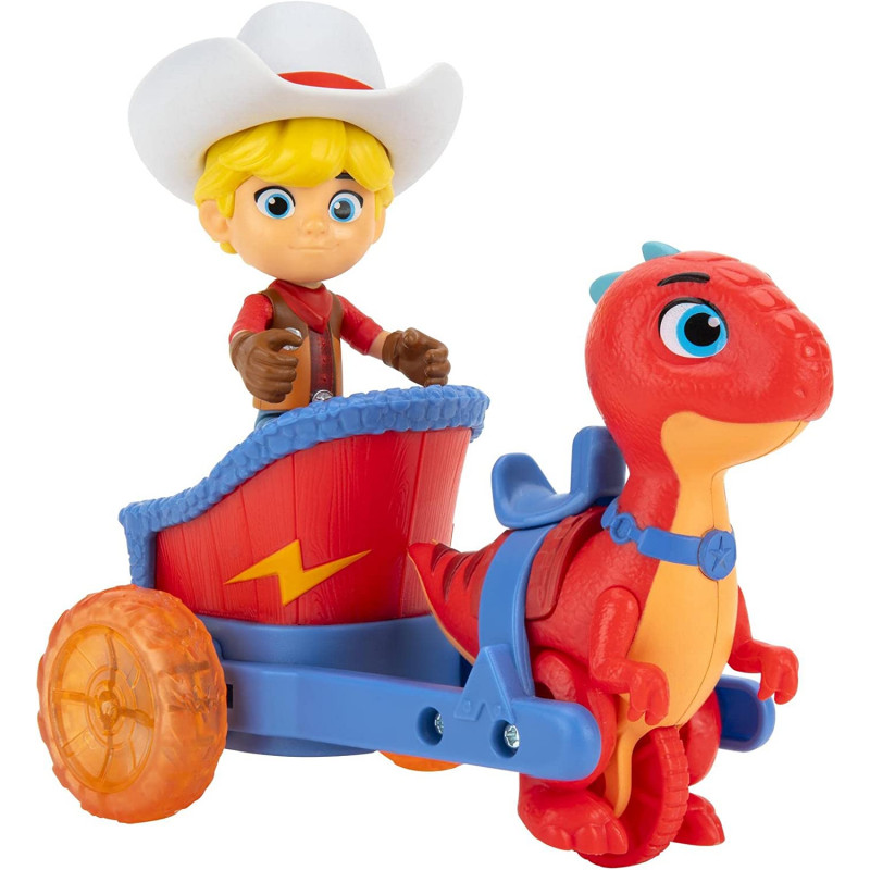 Veicolo Pull-back Dino Ranch – Jon E Blitz's Chart, Figura Ufficiale, Nuova