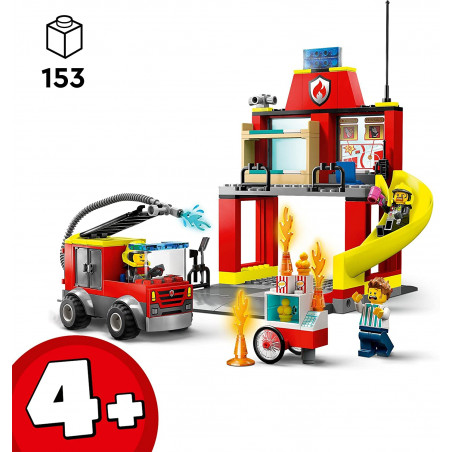 60375 - Lego City - Fire Caserma dei Pompieri e Autopompa con Camion
