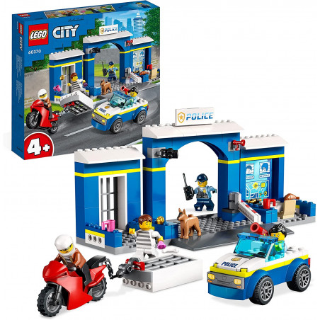 60370 - Lego City - Inseguimento alla Stazione di Polizia con Macchina e Moto