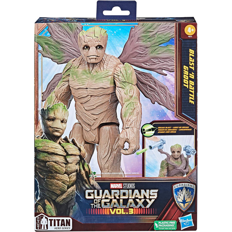 Hasbro Titan Hero Series, Action Figure Deluxe Blast 'N Battle di Groot da 29 cm