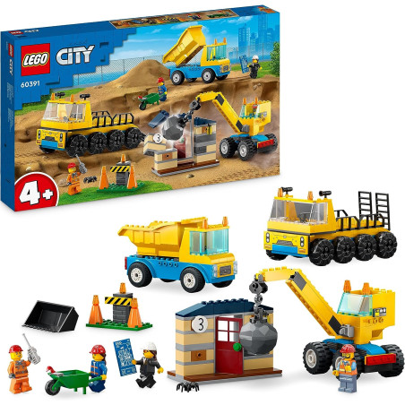 60391 - Lego City - Camion da Cantiere e Gru con Palla da Demolizione