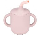 Bicchiere con cannuccia rosa Nattou