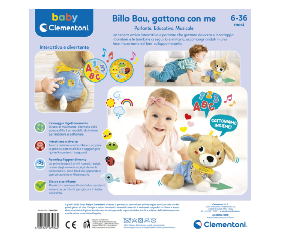 Clementoni - Billo Bau Gattona con Me 17986