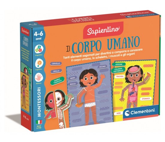Clementoni - Montessori Il Corpo Umano - 16876