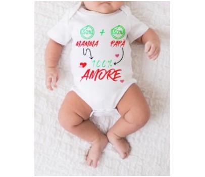 Mella Kids - Body con scritta 100% cotone
