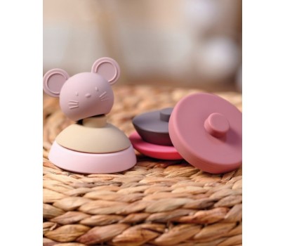 Nattou - Topolino Impilabile Rosa