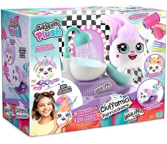 Rocco Giocattoli - Airbrush Plush Ciuffamici Parrucchiere