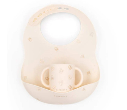 Bamboom - Baby Bib and Cup Set Animal Friends Silicone