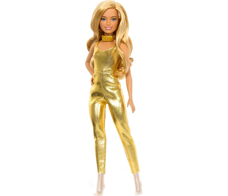 Mattel - Barbie Fashionistas Abito Gold HRH19