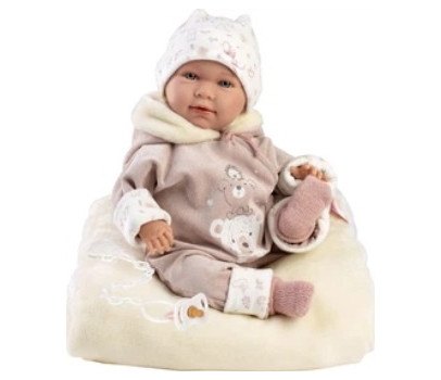 Bambola Reborn Lala 42cm con Cuscino