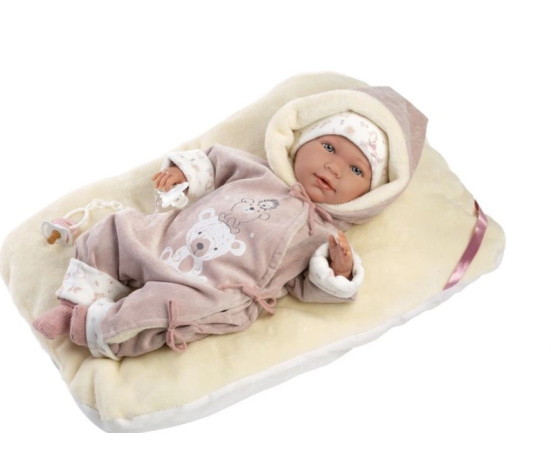 Bambola Reborn Lala 42cm con Cuscino