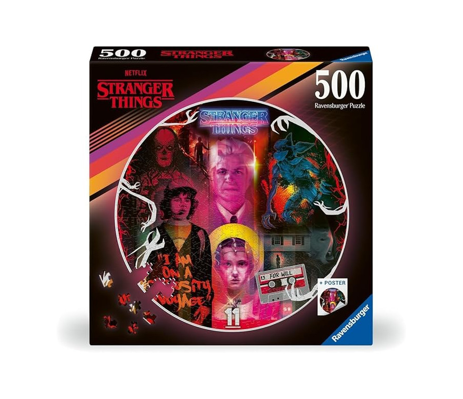 Ravensburger - Puzzle Stranger Things 500 pezzi con poster Ravensburger - Puzzle Stranger Things 500 pezzi con poster