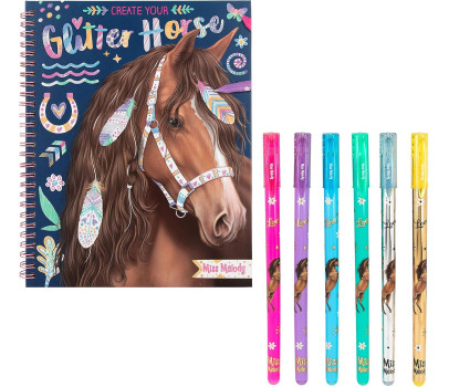 Depesche - Libro da Colorare Glitter Horses 12931