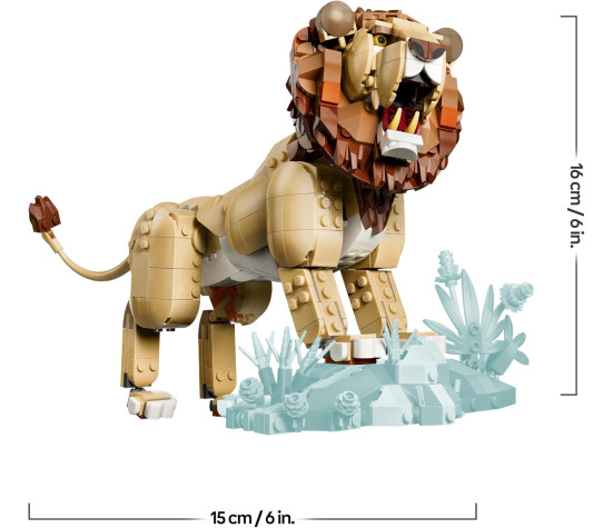 Lego Creator - Animali Selvatici: Leone Maestoso 3in1 - 31386