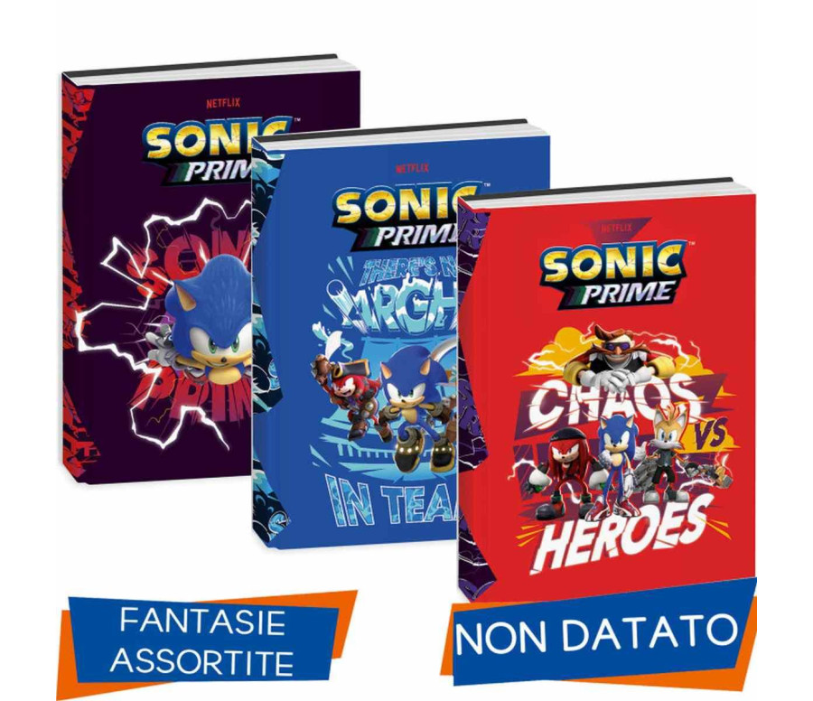 Seven - Diario Scuola Non Datato SONIC PRIME Assortito