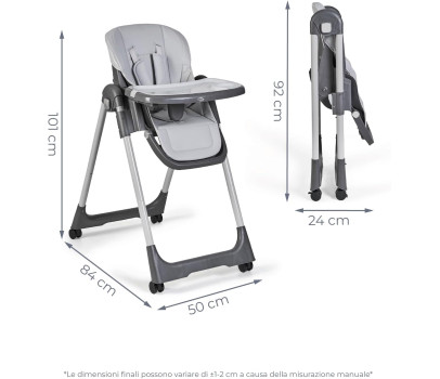 MS BabyWorld – Seggiolone Pappa Evolutivo Trona Tasty