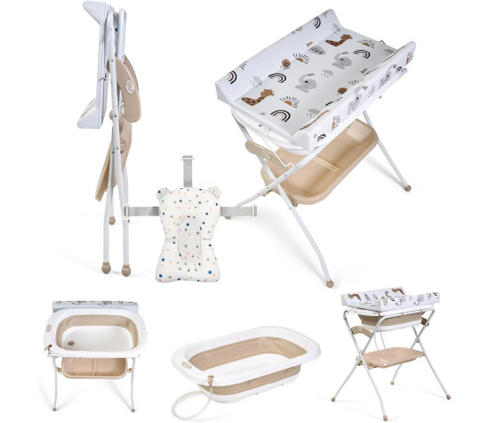 Ms BabyWorld - Bagnetto con Fasciatoio ZOE Beige