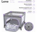 Lionelo - Box bambini pieghevole Lene 3in1 - 100x100cm