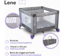 Lionelo - Box bambini pieghevole Lene 3in1 - 100x100cm
