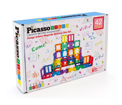 Picasso Tiles - Costruzioni Magnetiche Multicolore 42 Piastrelle