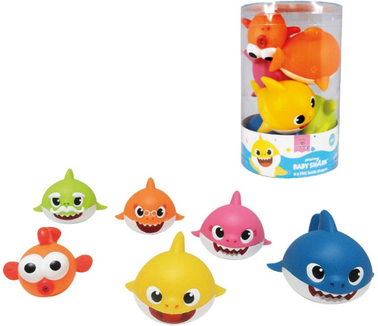 ODS - Baby Shark Set di 6 Squaletti in PVC