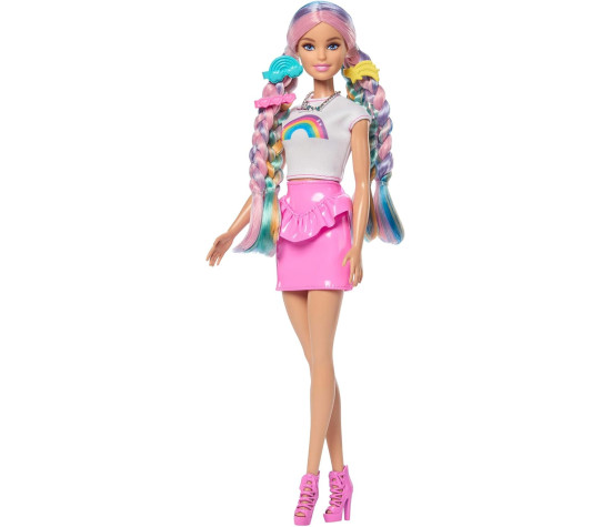Mattel - Barbie Capelli Arcobaleno JJP07