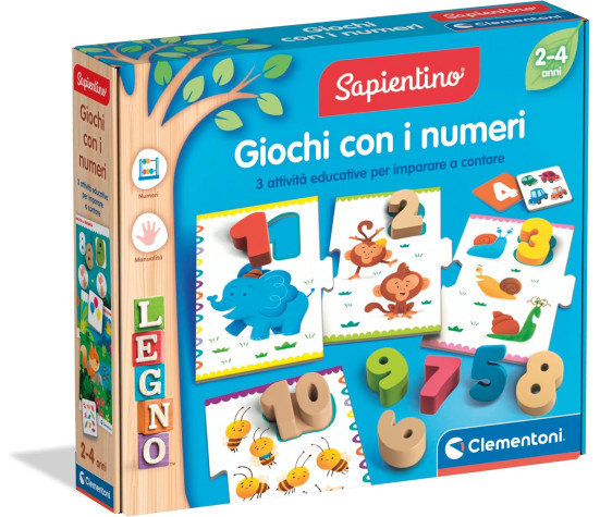 Clementoni - Sapientino Giochi con i Numeri Legno 16708