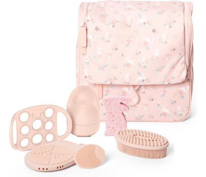 Suavinex - Kit Bagno Neonato con Beauty Case Rosa